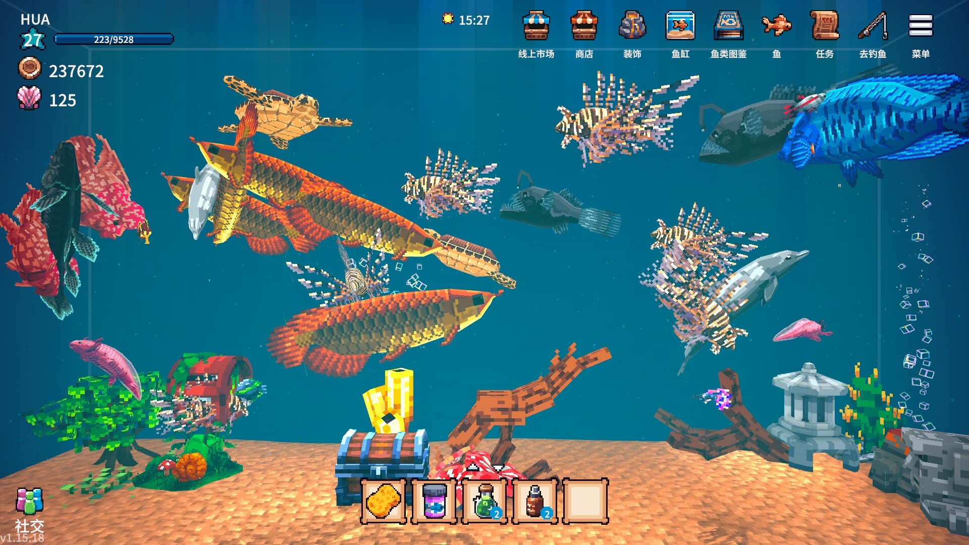 图片[1]-全球鱼友俱乐部：放置好时光|Tiny Aquarium Social Fishkeeping|1.17.2|整合全DLC-萌芽游戏